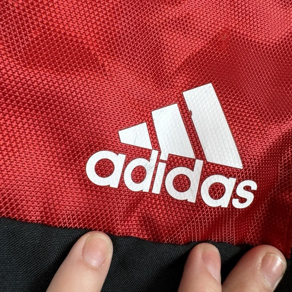 Adidas Drawstring Backpack Red Black 68 Logo Gym Sackpack‎ Sports Bag